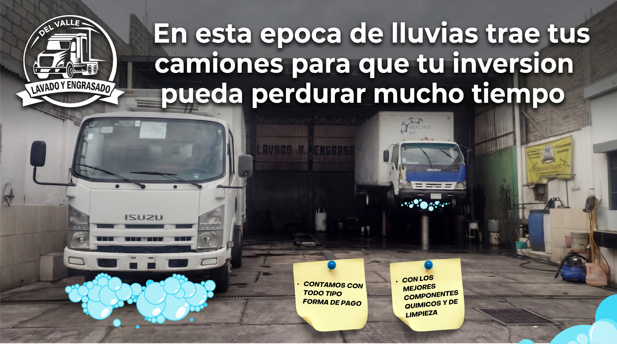 Con los mejores elementos quimicos y de limpieza
